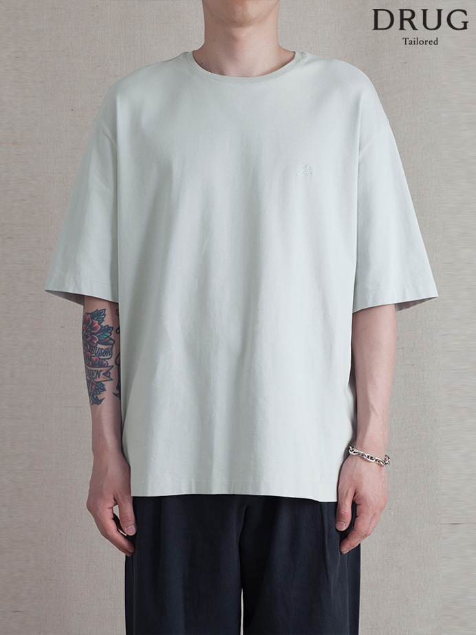 [DRUG] 20S/S 로즈 엠브로이더 티셔츠 Washed grey